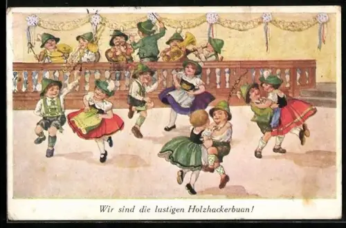 AK Wir sind die lustigen Holzhackerbuan!, Pärchen beim Volkstanz