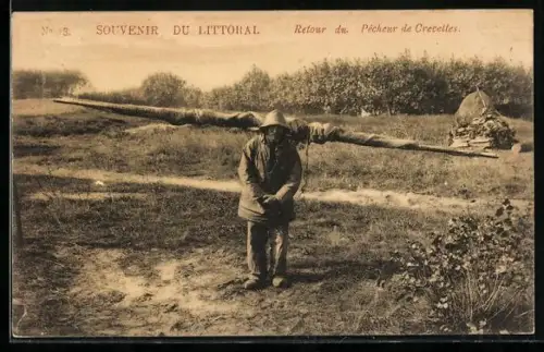 AK Le Littoral, Retour du Pêcheur de Crevettes, Krebsfischer