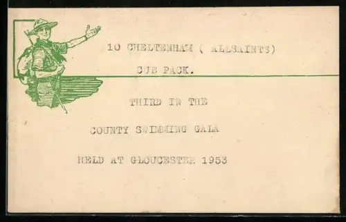 AK Wandervogel mit ausgestreckter Hand