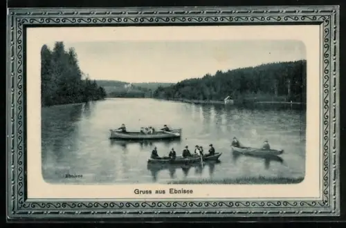 AK Ruderboote auf dem Ebnisee
