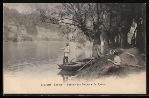 AK Genève, Sentier des Saules et le Rhone