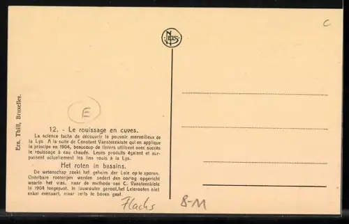 AK Transport von Flachs-Bündeln