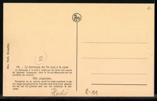 AK Flachs-Verarbeitung in einer Werkstatt