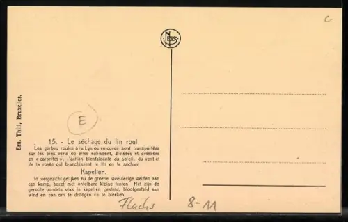 AK Ernte von Flachsbündeln