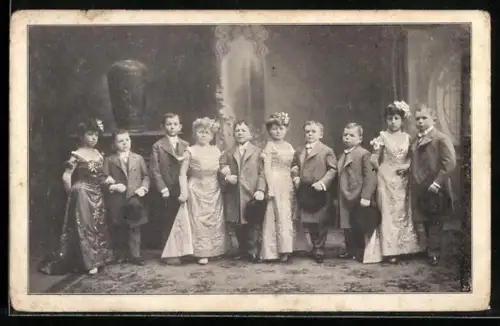 AK Liliputaner-Truppe von Herr Scheuer