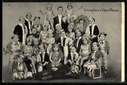 AK Schaefer's Liliput Revue, Gruppenfoto der Künstler