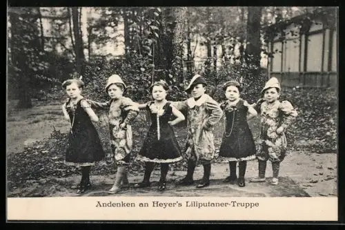 AK Heyer`s Liliputaner-Truppe im Gruppenbild