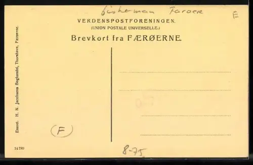 AK Fischer auf den Steinen am Ufer