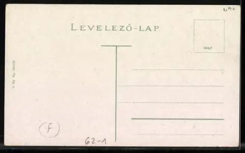 AK Buchstabe V mit Blumen verziehrt