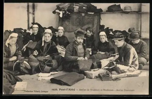 AK Pont-l`Abbé, Werkstatt der Sticker