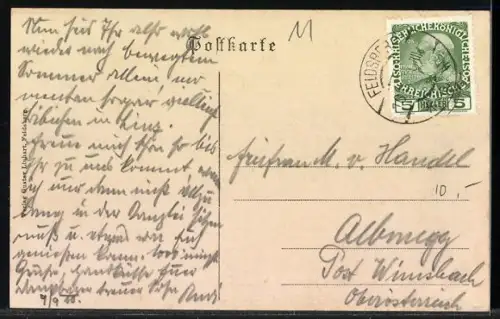 AK Feldsberg / Valtice, Blick über den Ort mit Kirche