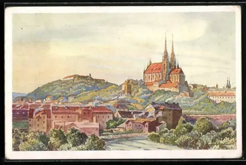 Künstler-AK Brno, Dóm Petrov se Spilberkem