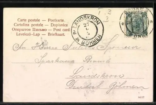 AK Brünn, Deutsches Haus mit Kaiser Josef-Denkmal