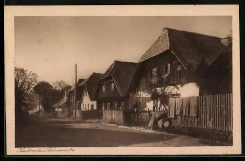 AK Kuschwarda i. Böhmerwalde, Strassenpartie