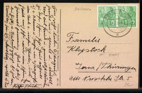 AK Kuschwarda i. Böhmerwalde, Strassenpartie