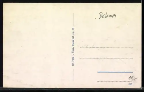 AK Budweis / Ceske Budejovice, Partie am Fluss