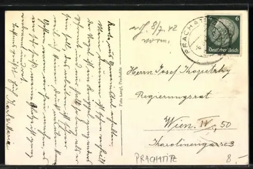 AK Prachatitz, Strassenpartie