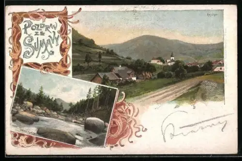 AK Rejstein, Ortsansicht und Fluss