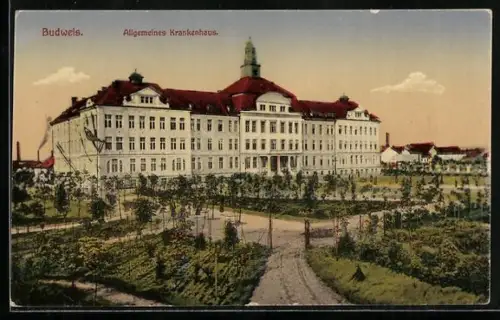 AK Budweis, Allgemeines Krankenhaus mit Garten