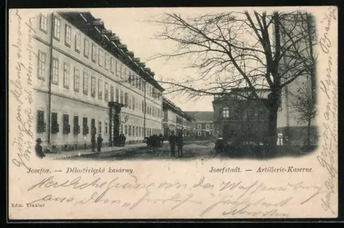 AK Josefstadt / Josefov / Jaromer, Delostrelecké kasárny, Artillerie-Kaserne
