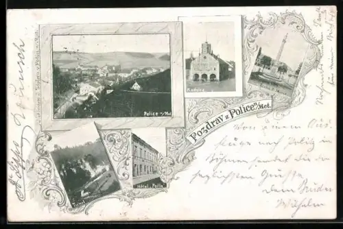 AK Police n / Met., Hostel Posta, Radnice, Tunel