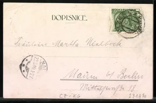 AK Police n / Met., Hostel Posta, Radnice, Tunel