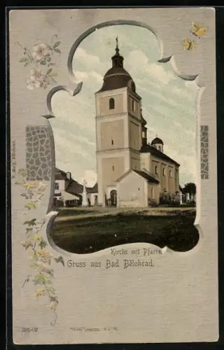 AK Bad Belohrad, Kirche mit Pfarre