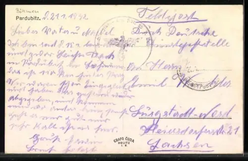 AK Pardubitz, Partie im Ort