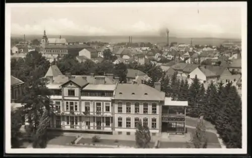 AK Zwittau, Gesamtansicht mit Krankenhaus