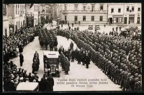 AK Vysoké Mýto, Vzdává poslední hold svetlé památce Mistra Aloise Jiráska 1930