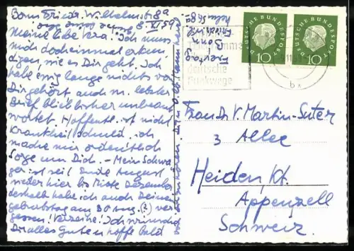 AK Bonn, Bundeshaus, Front- und Seitenansicht