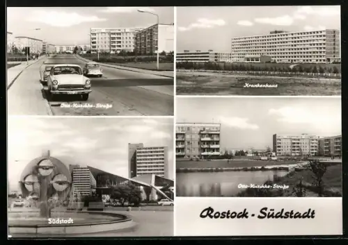 AK Rostock, Otto-Nuschke-Strasse, Krankenhaus, Südstadt
