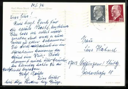 AK Karl-Marx-Stadt, Reichenhainer Strasse, Technische Hochschule