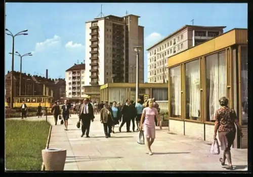 AK Karl-Marx-Stadt, Wilhelm-Pieck-Strasse, Strassenbahn