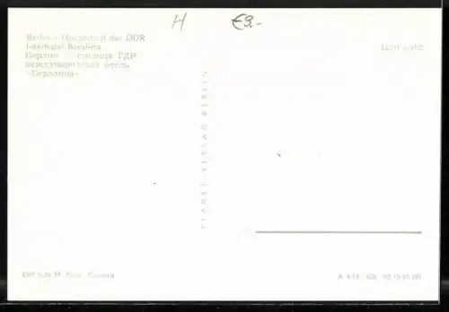 AK Berlin, Interhotel Berolina mit Bussen