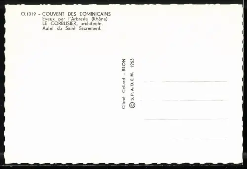 AK Eveux par l`Arbresle /Rhône, Couvent des Dominicains, Autel du Saint Sacrement