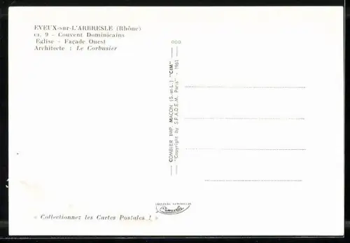 AK Eveux-sur-l`Arbresle /Rhône, Couvent Dominicains, Eglise, Facade Ouest