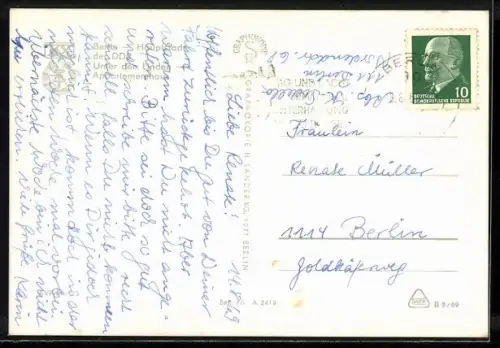 AK Berlin, Unter den Linden, Appartementhaus