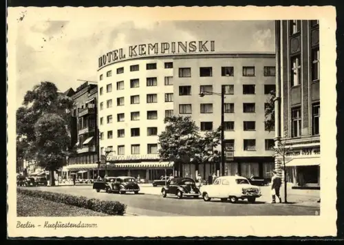 AK Berlin, Kurfürstendamm mit Hotel Kempinski