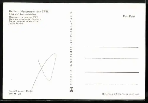 AK Berlin, Blick auf den Leninplatz