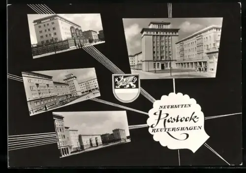AK Rostock-Reutershagen, Neubauten, Wappen