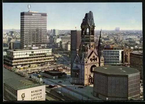 AK Berlin, Europa-Center mit Kaiser-Wilhelm-Gedächtniskirche