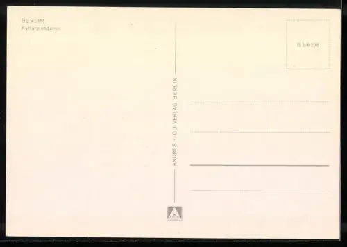 AK Berlin, Kurfürstendamm mit Gedächtniskirche und Flugzeug