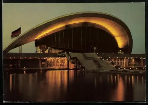 AK Berlin, Kongresshalle am Abend