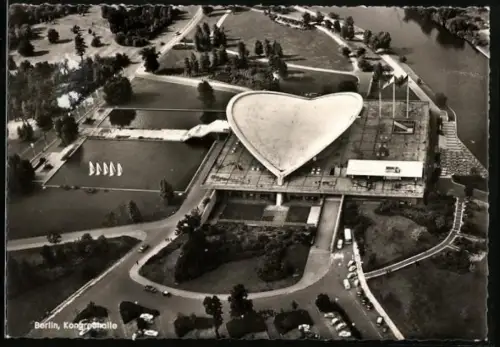 AK Berlin, Kongresshalle aus der Luft