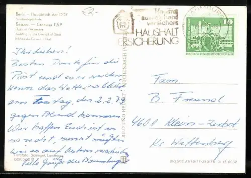 AK Berlin, Blick auf das Staatsratsgebäude