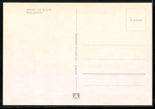 AK Mainz am Rhein, Rheingoldhalle mit Parkplatz