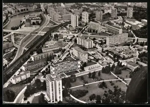 AK Berlin, Hansaviertel aus der Vogelperspektive