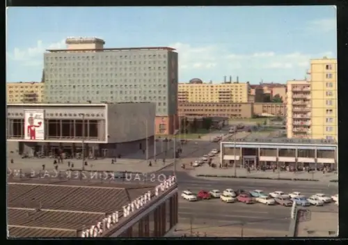 AK Berlin, das Hotel Berolina und Kino International in der Karl-Marx-Allee