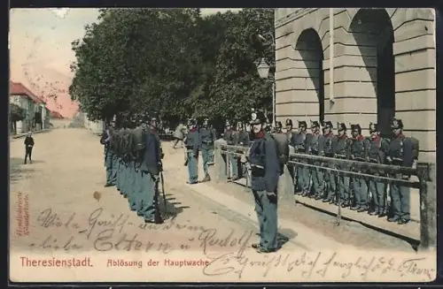 AK Theresienstadt / Terezin, Ablösung der Hauptwache